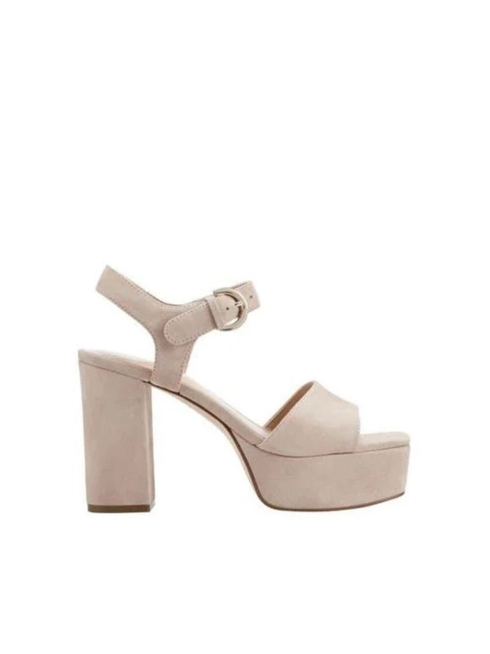 Marc Fisher LTD Cinthia Platform Sandals Women’s 8.5 Light Beige Suede NWT - Picture 4 of 15